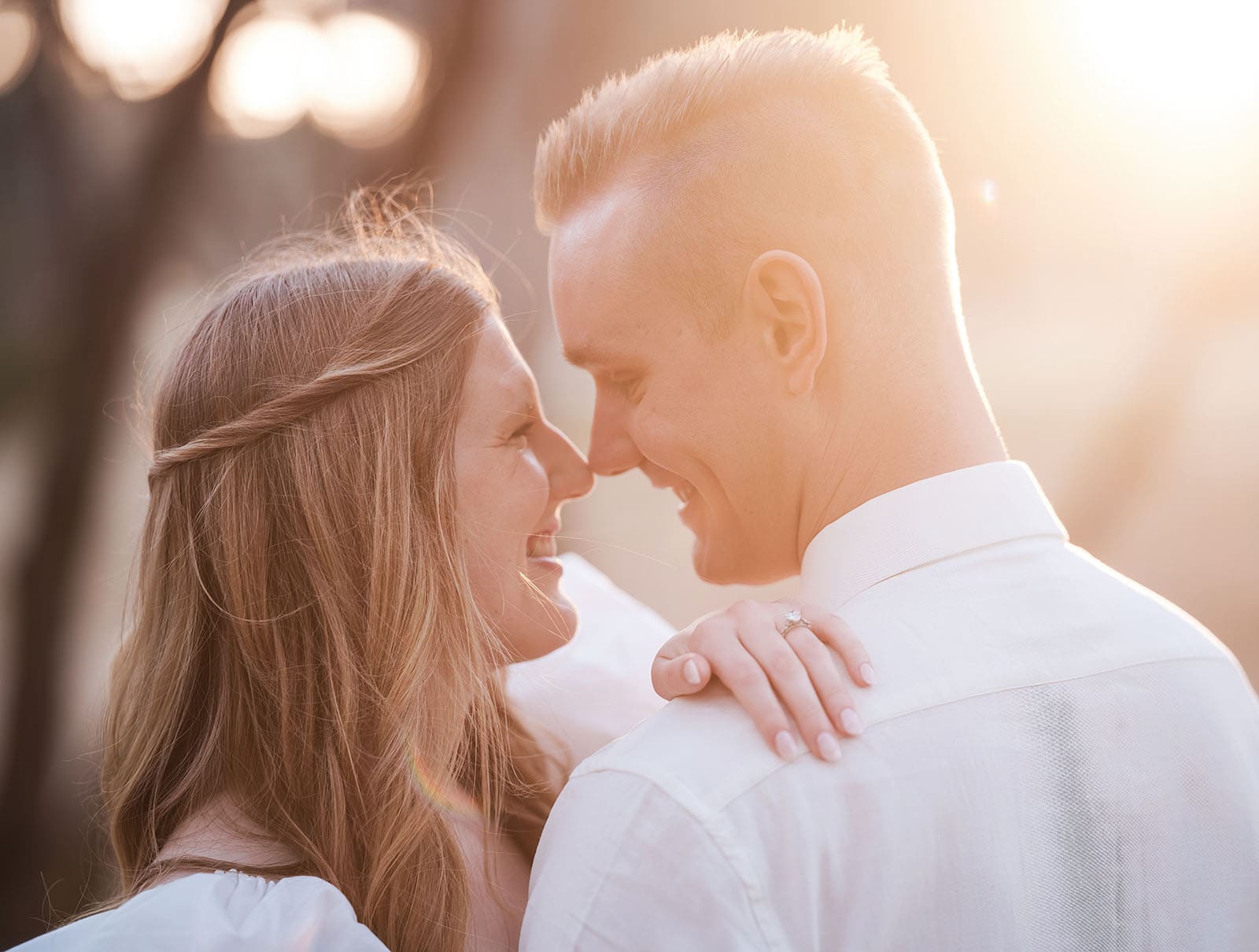 adelaide parklands engagement shoot - stacey & jacob 204 Engagement ring on shoulder
