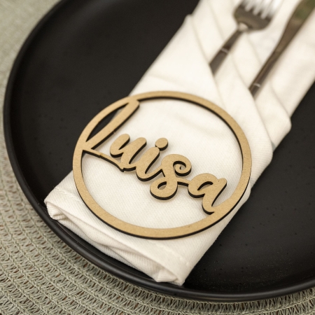 Circlular Laser cut place names