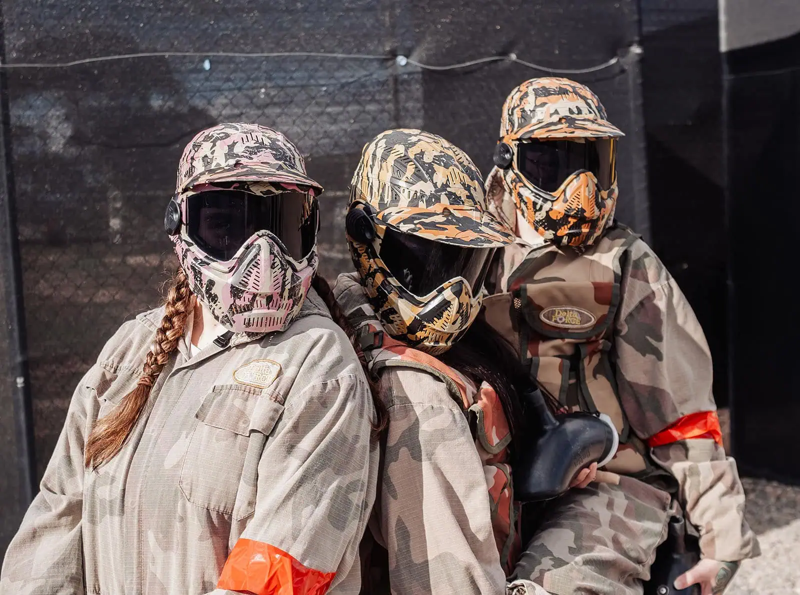 monarto delta force bucks vs hens paintball party 10 Paintball team in camouflage gear, ready for action on the field.