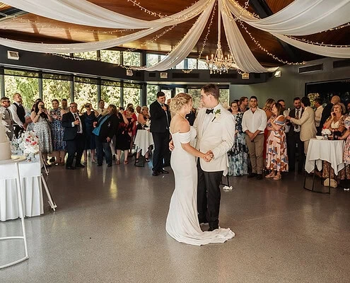 First dance in the Adelaide Pavilion wedding venue