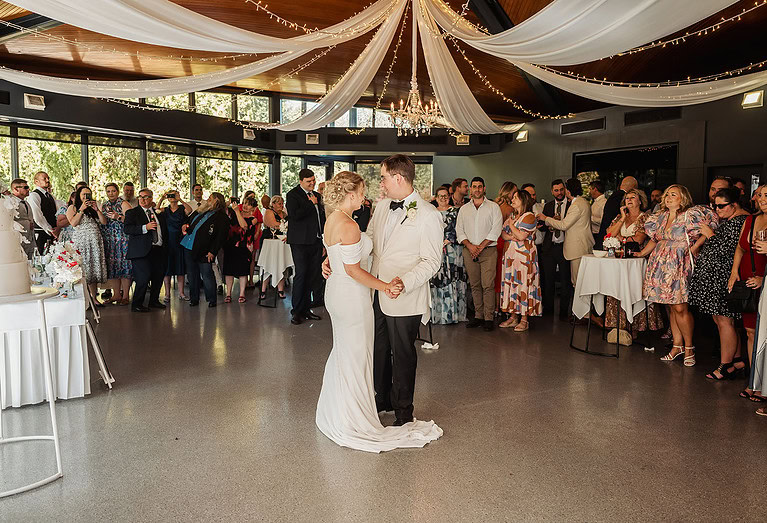 First dance in the Adelaide Pavilion wedding venue