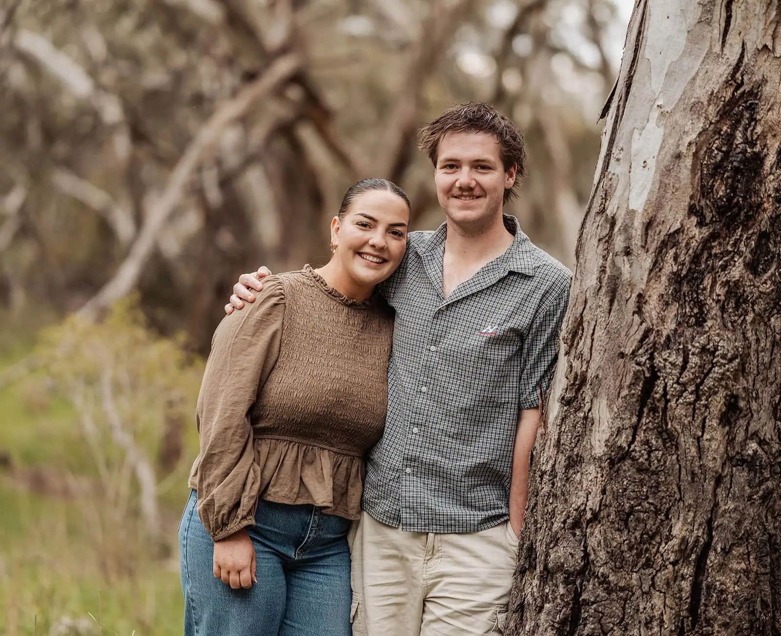 myponga family photography 6 Couple enjoying a scenic nature hike in the woods.