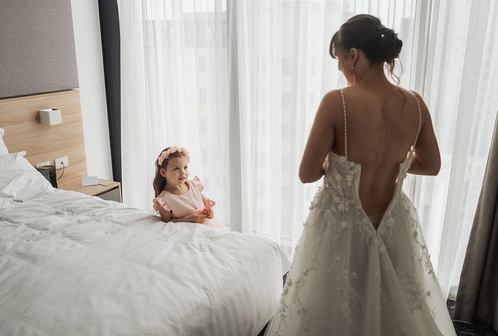 adelaide botanic gardens summerhouse wedding - belinda & ian 144 Elegant bride in flowing gown, wedding day bliss captured beautifully.