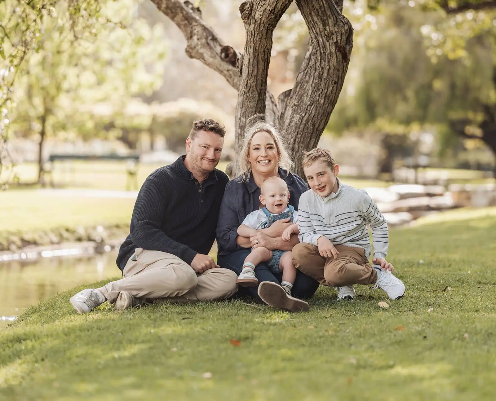 southern parklands family photography 29 Happy family enjoying a sunny day at the park.