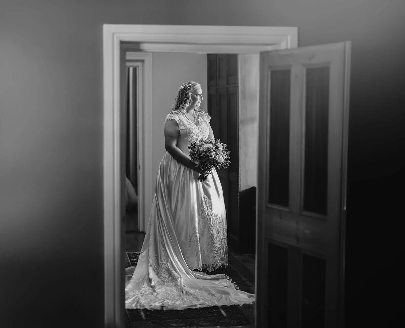 grand cru estate wedding - isabella & nick 111 Bride in serene, intimate setting, capturing elegance and romance.