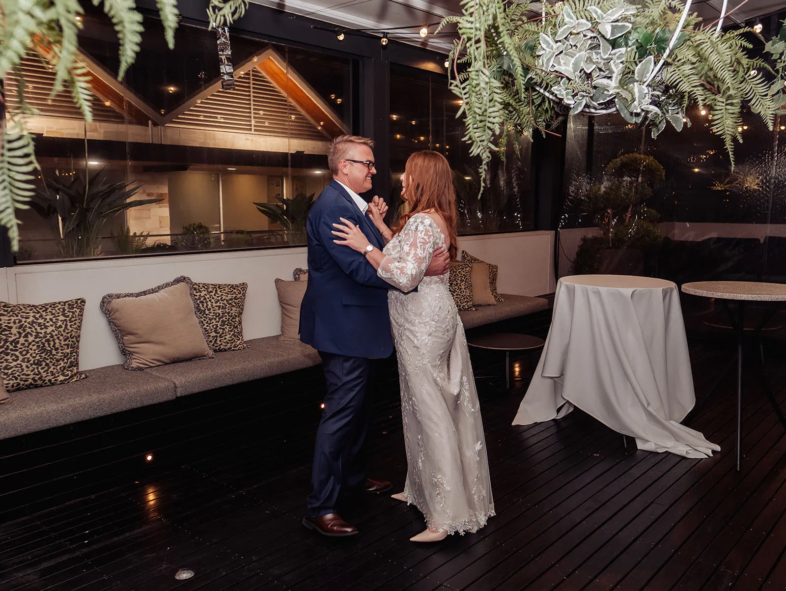 carrick hill wedding - jo & david 324 Elegant couple dancing closely, expressing intimacy and grace.
