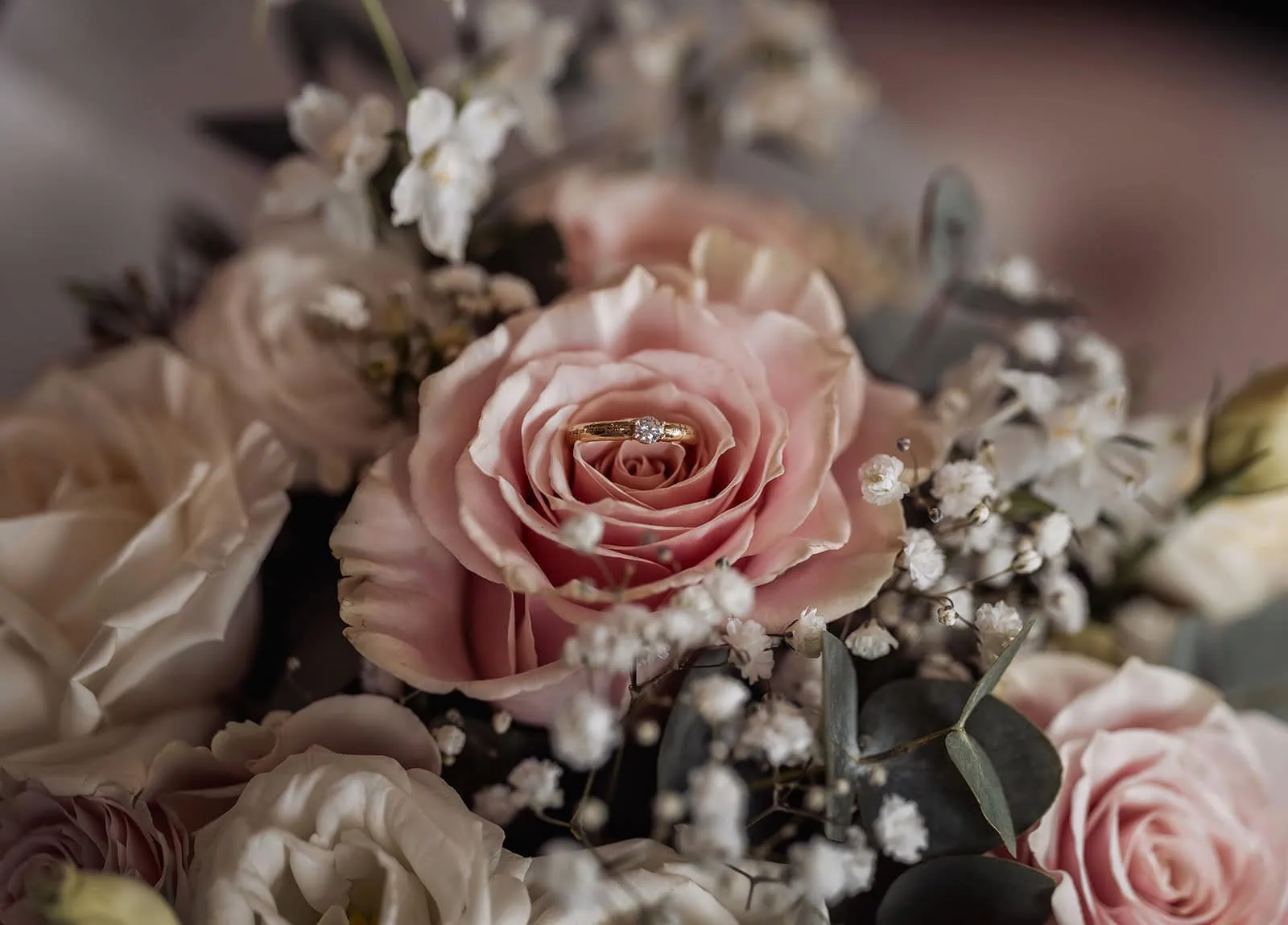 mt lofty house elopement - kimberley & michael 169 Pink rose bouquet for engagement celebrations and romantic occasions.