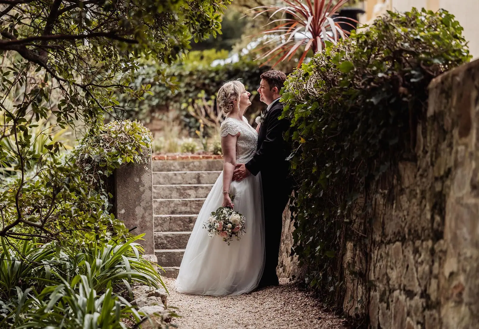 mt lofty house elopement - kimberley & michael 202 Enchanting Garden Wedding with Romantic Floral Decor.