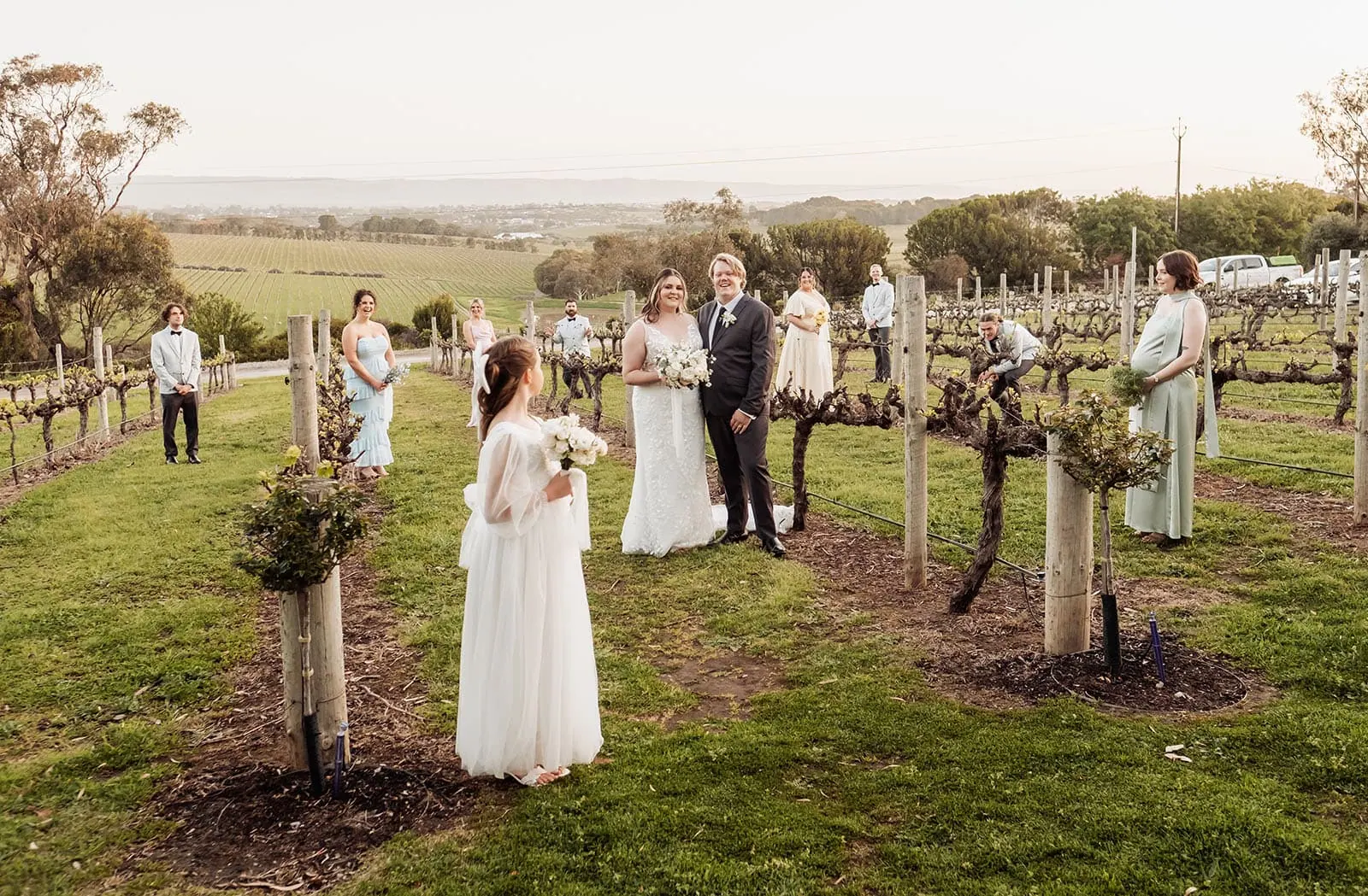 beach rd wines wedding - hana & jessie 81 Romantic vineyard wedding ceremony with elegant decorations and scenic views.