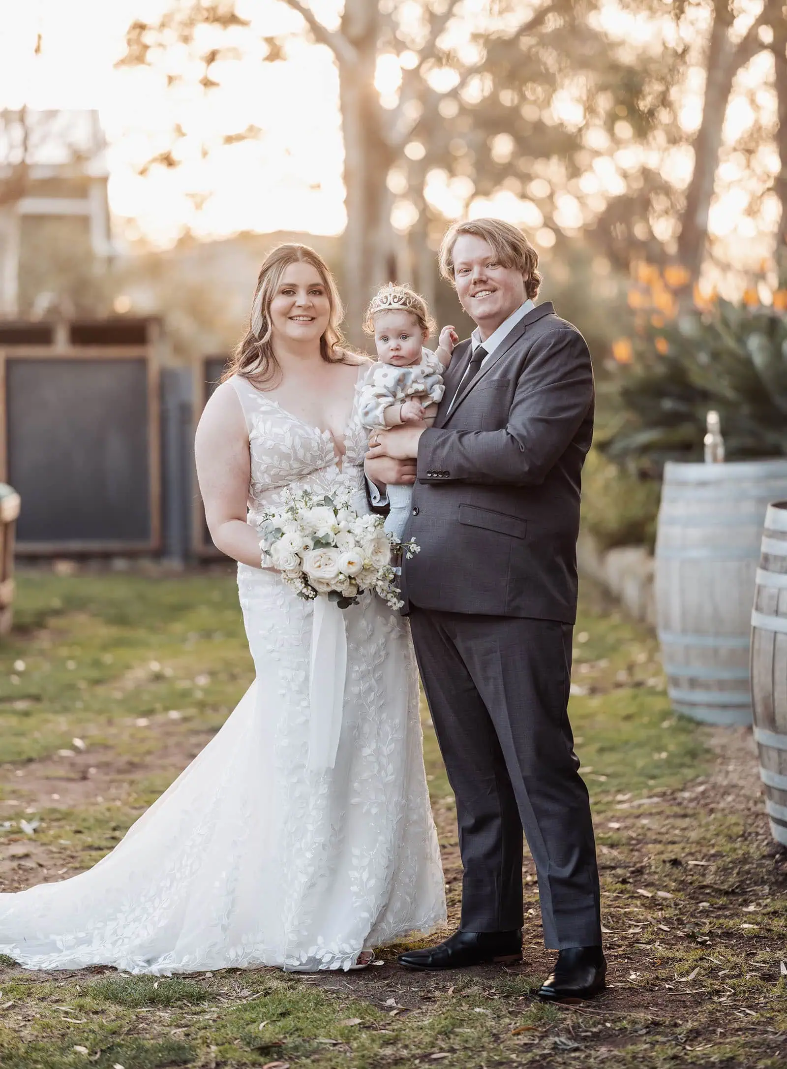 beach rd wines wedding - hana & jessie 72 Wedding family portrait capturing joyful, loving moments.