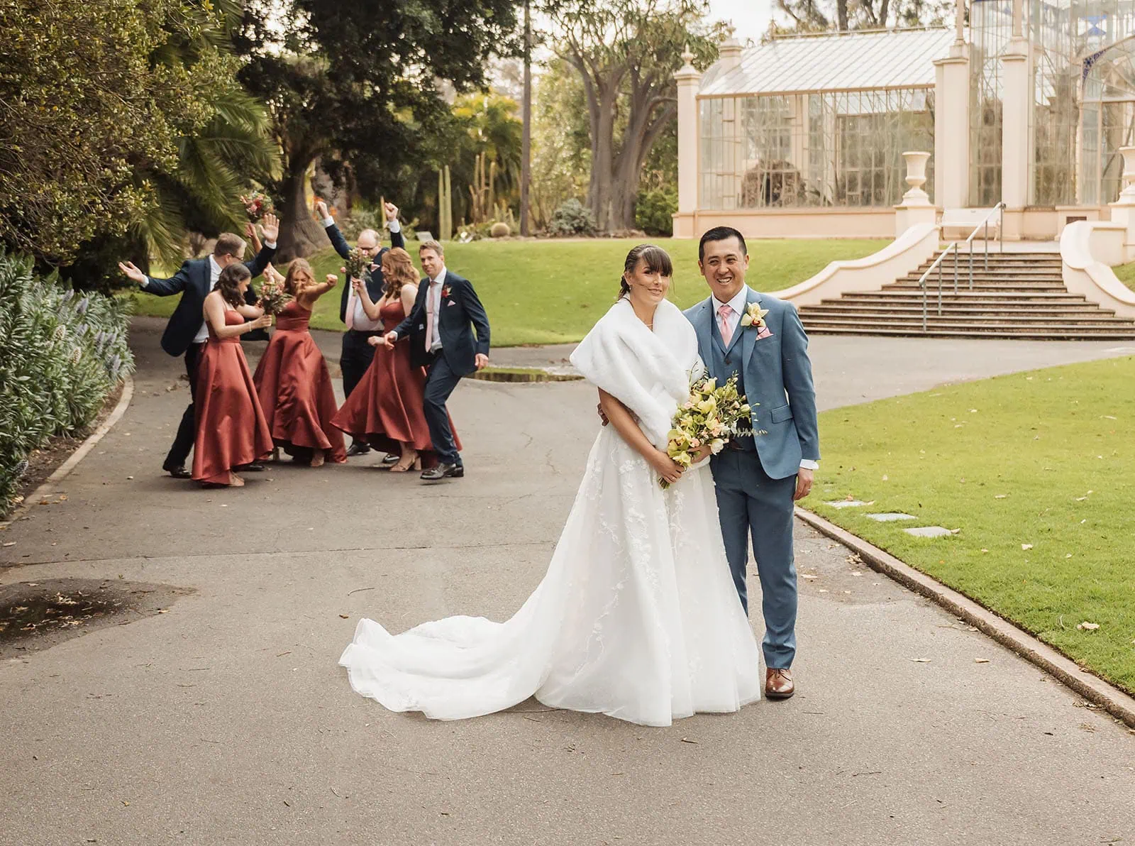 adelaide botanic gardens summerhouse wedding - belinda & ian 177 Outdoor Wedding Celebration in Scenic Park.