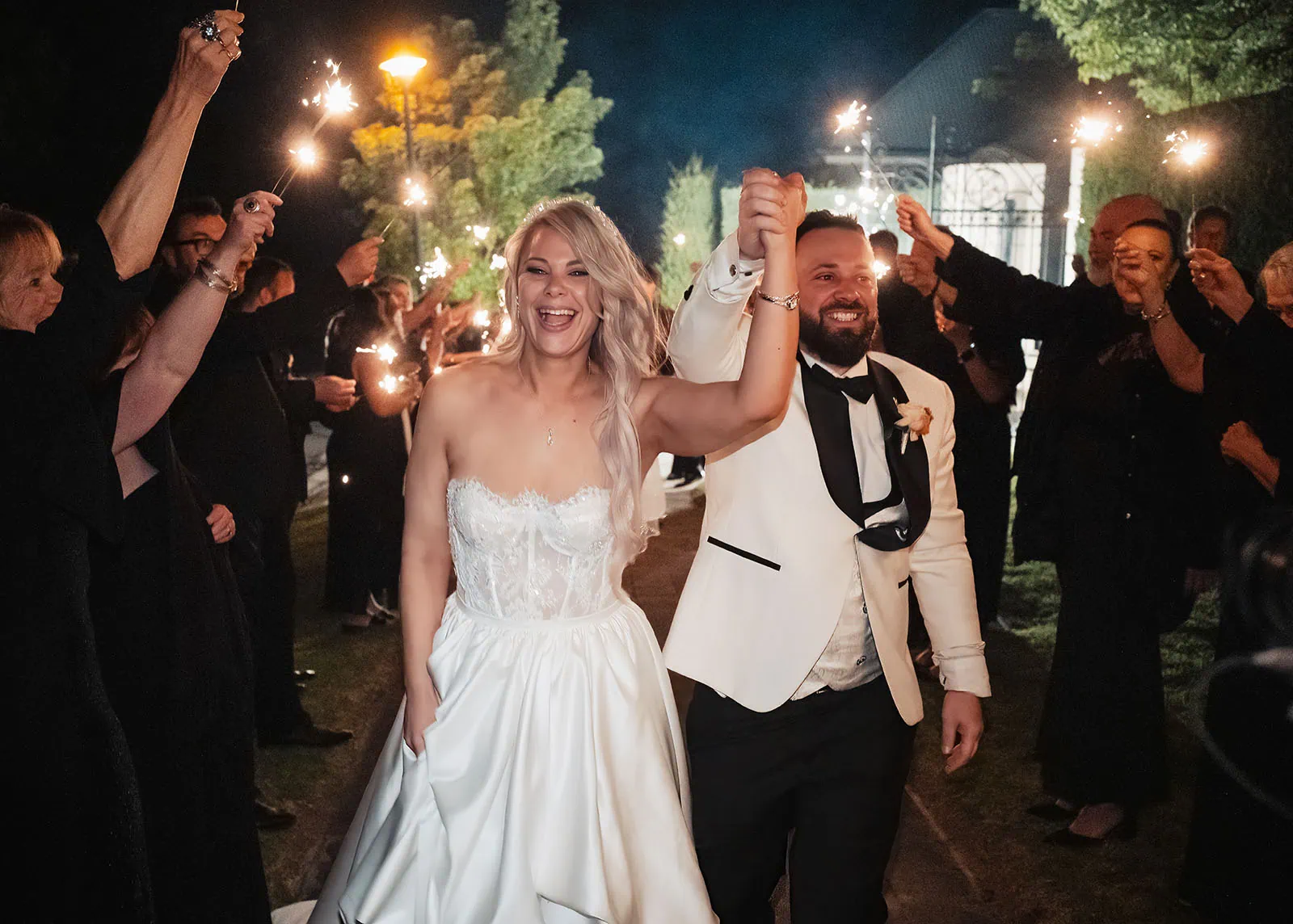 silvestris of clarendon wedding - sam & wayne 277 Joyful bride and groom celebrating their wedding day with smiles and love.