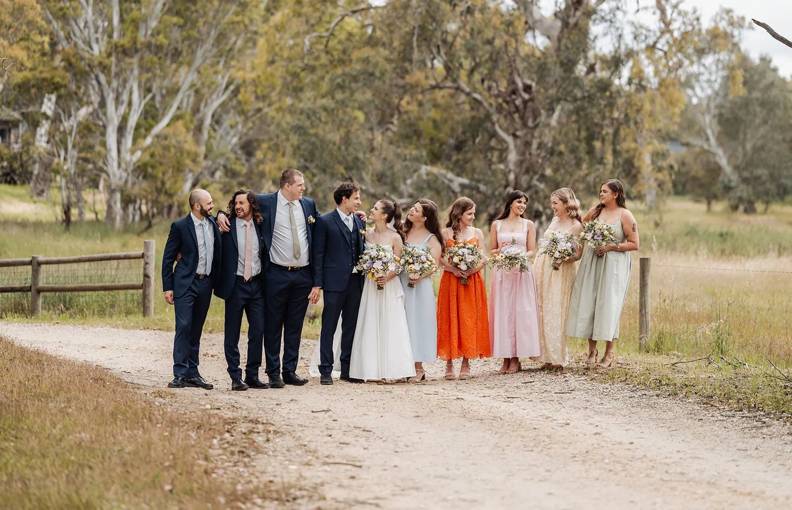 fleurieu cherries wedding - kimberley & richard 32 Outdoor wedding celebration with happy guests and lively atmosphere.