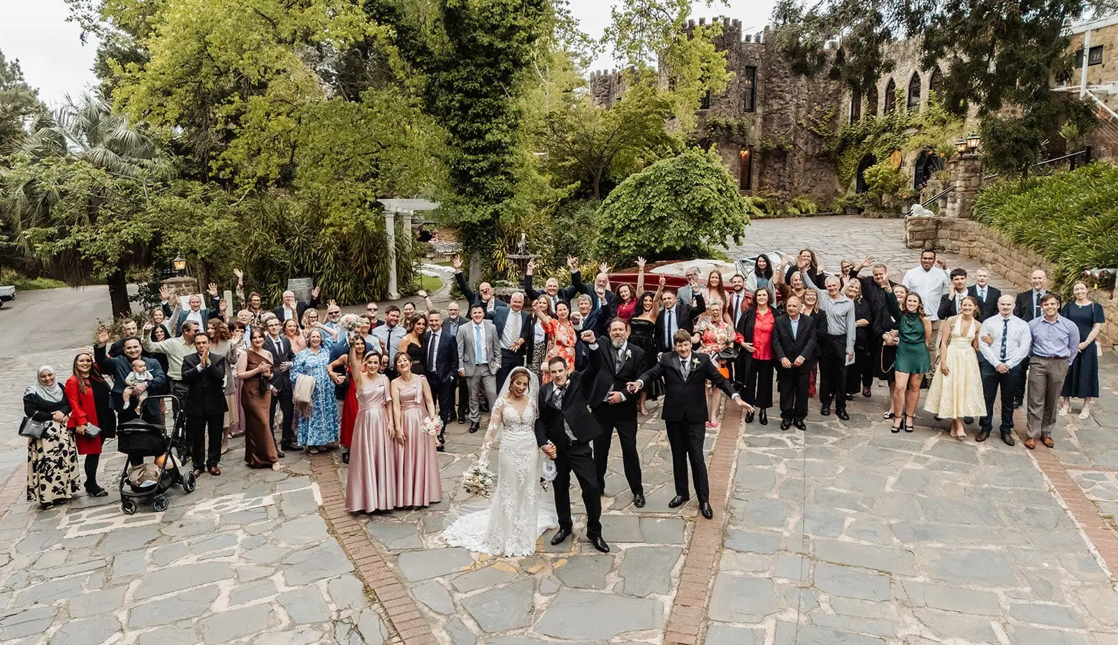 wedding at the manor in basket range - maryam & jason 141 Outdoor wedding celebration with floral decor and elegant seating arrangement.
