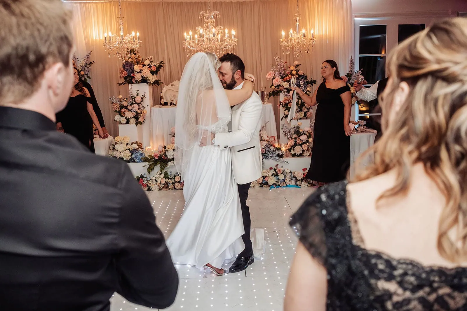 silvestris of clarendon wedding - sam & wayne 275 Bride and groom sharing a joyful dance at their wedding celebration.