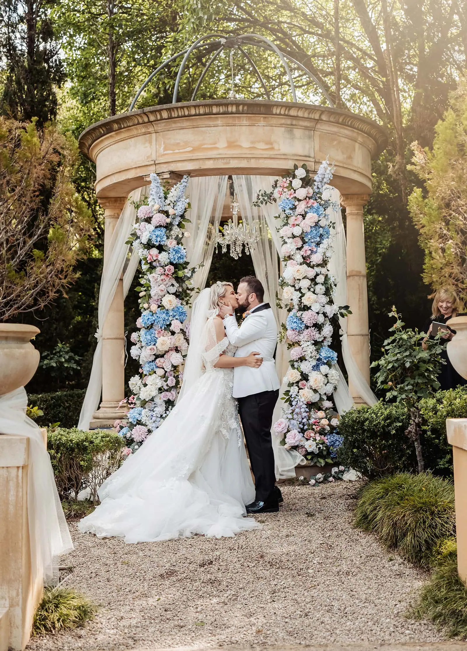 silvestris of clarendon wedding - sam & wayne 224 Elegant gazebo for romantic wedding ceremonies and receptions.