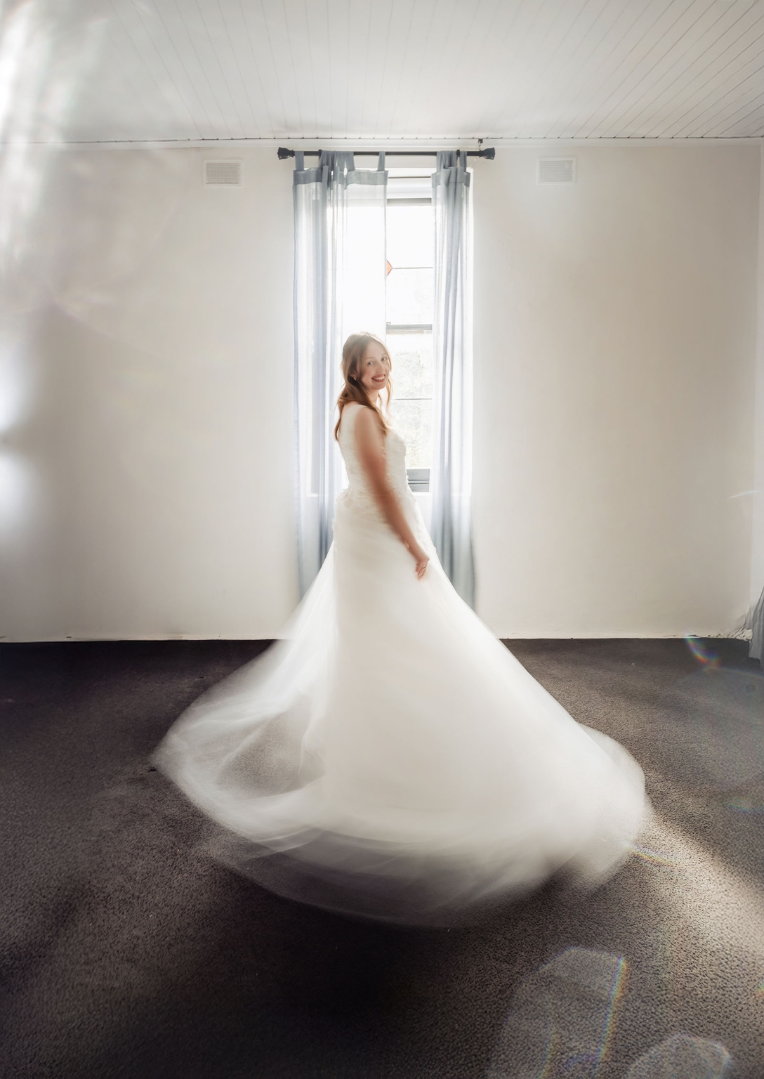 beautiful manor basket range wedding - sophie & theodore 95 Bride in flowing gown, softly lit room, serene and elegant atmosphere.