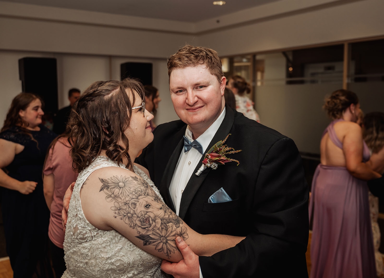 loxton's st peter's church wedding - madeline & brayden 68 Bride and groom slow dance at elegant wedding reception.